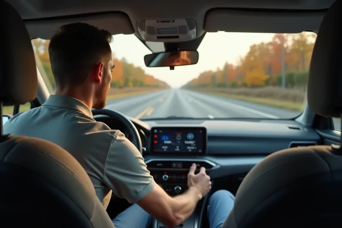 Conducteur testant les performances de son véhicule après une reprogrammation moteur stage 1